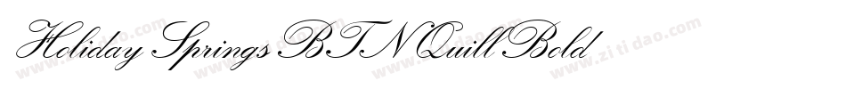 Holiday Springs BTN Quill Bold字体转换